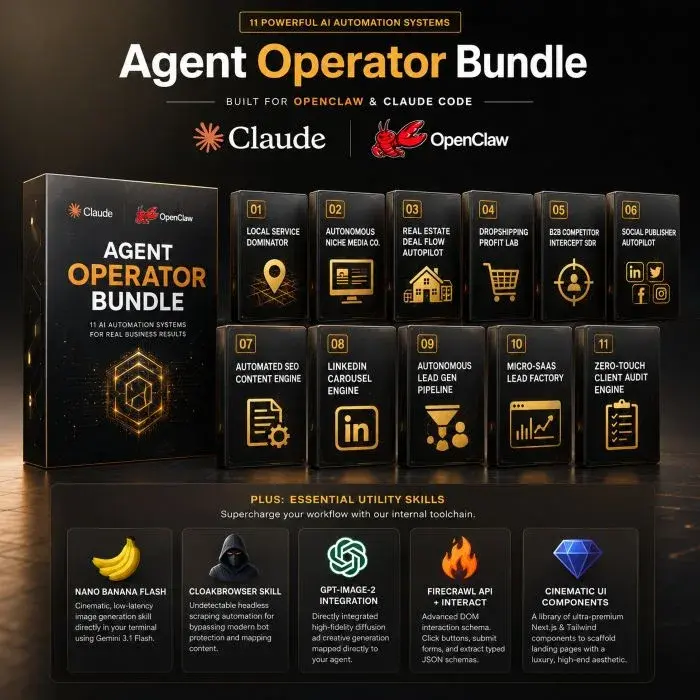 Autonomous Agent Operator Bundle - 8 AI Automation Systems